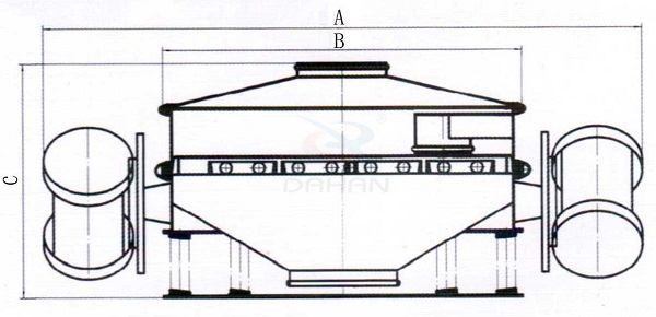 直排式振动筛结构图